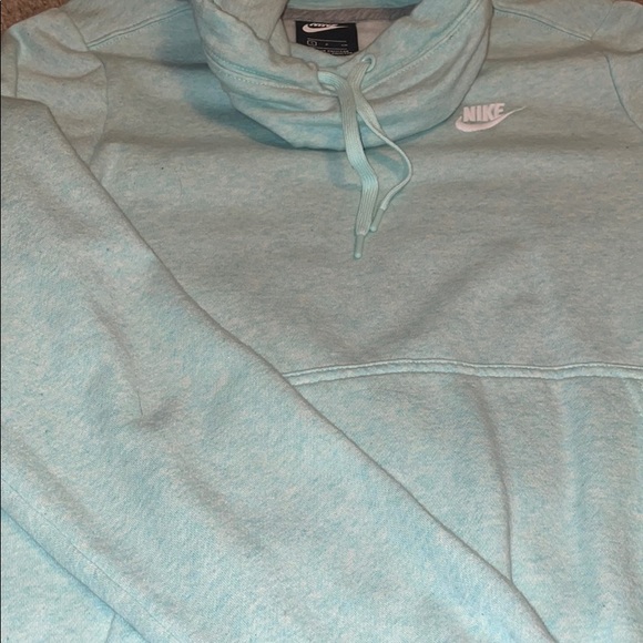 Mint green cowl neck Nike sweatshirt - Picture 3 of 5